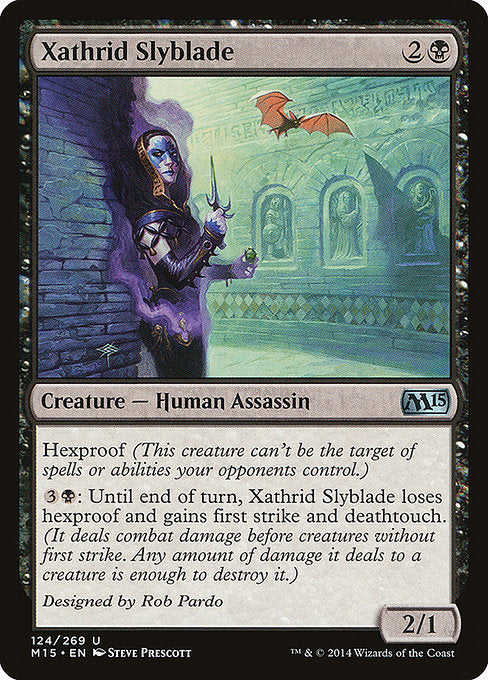 (英)【Foil】ザスリッドの隠し刃 / Xathrid Slyblade【M15】 No.124