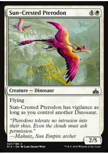 (英)【Foil】太陽冠のプテロドン / Sun-Crested Pterodon【RIX】 No.027