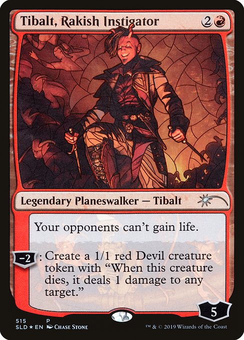 (英)【Foil】無頼な扇動者、ティボルト / Tibalt, Rakish Instigator【SLD】Stained-Glass Planeswalkers No.515