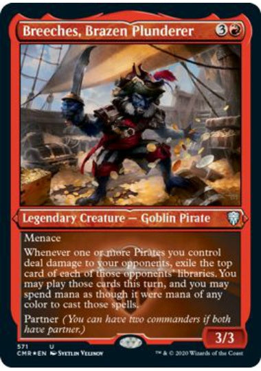 (英)【Foil】鉄面連合の略取者、ブリーチェス / Breeches, Brazen Plunderer ★ショーケース枠★ 【CMR】 No.571