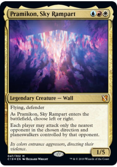 (英)【Foil】天空塁壁、プラミコン / Pramikon, Sky Rampart【C19】 No.047
