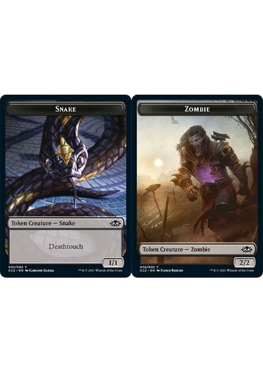(英)【Foil】蛇トークン / Snake Token No.001 - ゾンビトークン / Zombie Token【CC2-TOKEN】 No.002