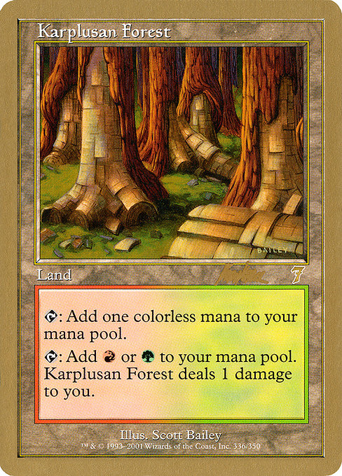 (英)カープルーザンの森 / Karplusan Forest【WC02】 World Championship Decks 2002 Brian Kibler 金枠 No.082