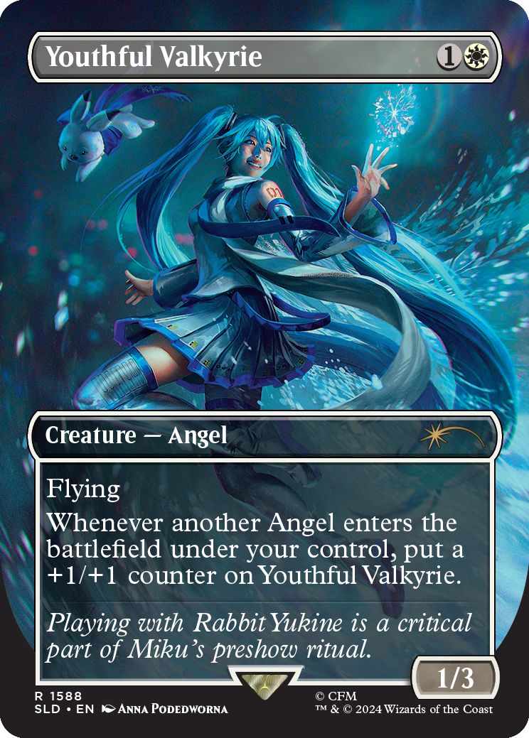 (英)若年の戦乙女 / Youthful Valkyrie【SLD】 Secret Lair x Hatsune Miku: Winter Diva EN No.1588