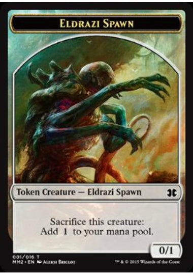 (英)エルドラージ・落とし子トークン / Eldrazi Spawn Token【MM2-TOKEN】 No.001