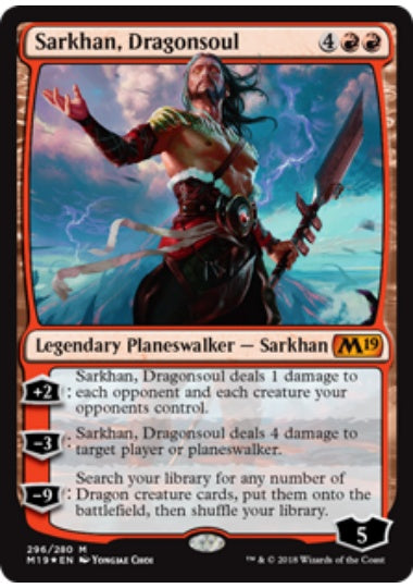 (英)【Foil】龍魂、サルカン / Sarkhan, Dragonsoul【M19】プレインズウォーカーデッキ収録 No.296