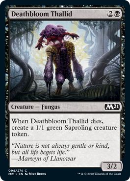 (英)死花のサリッド / Deathbloom Thallid【M21】 No.094