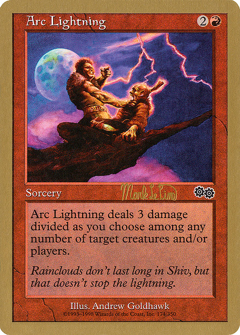 (英)弧状の稲妻 / Arc Lightning【WC99】 World Championship Decks 1999 Mark Le Pine 金枠 No.020