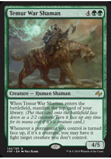 (英)【Foil】ティムールの戦巫師 / Temur War Shaman【FRF】 No.142