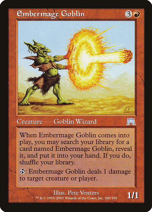 (英)燃えさし魔道ゴブリン / Embermage Goblin【ONS】 No.200