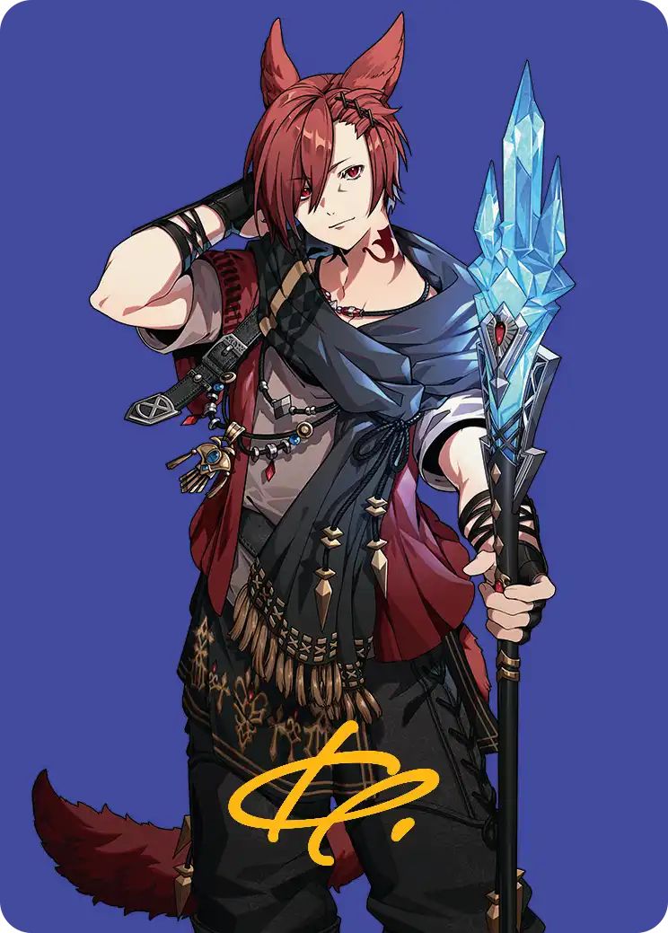 (日)時空を渡りし者、グ・ラハ・ティア / G'raha Tia, Scion Reborn【FIN】 アート・カード 【箔押し】 No.051 ※トーナメントで使用することはできません。