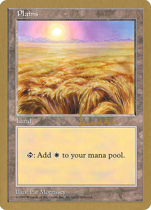(英)平地 / Plains【WC97】 World Championship Decks 1997 Janosch Kuhn 金枠 No.096
