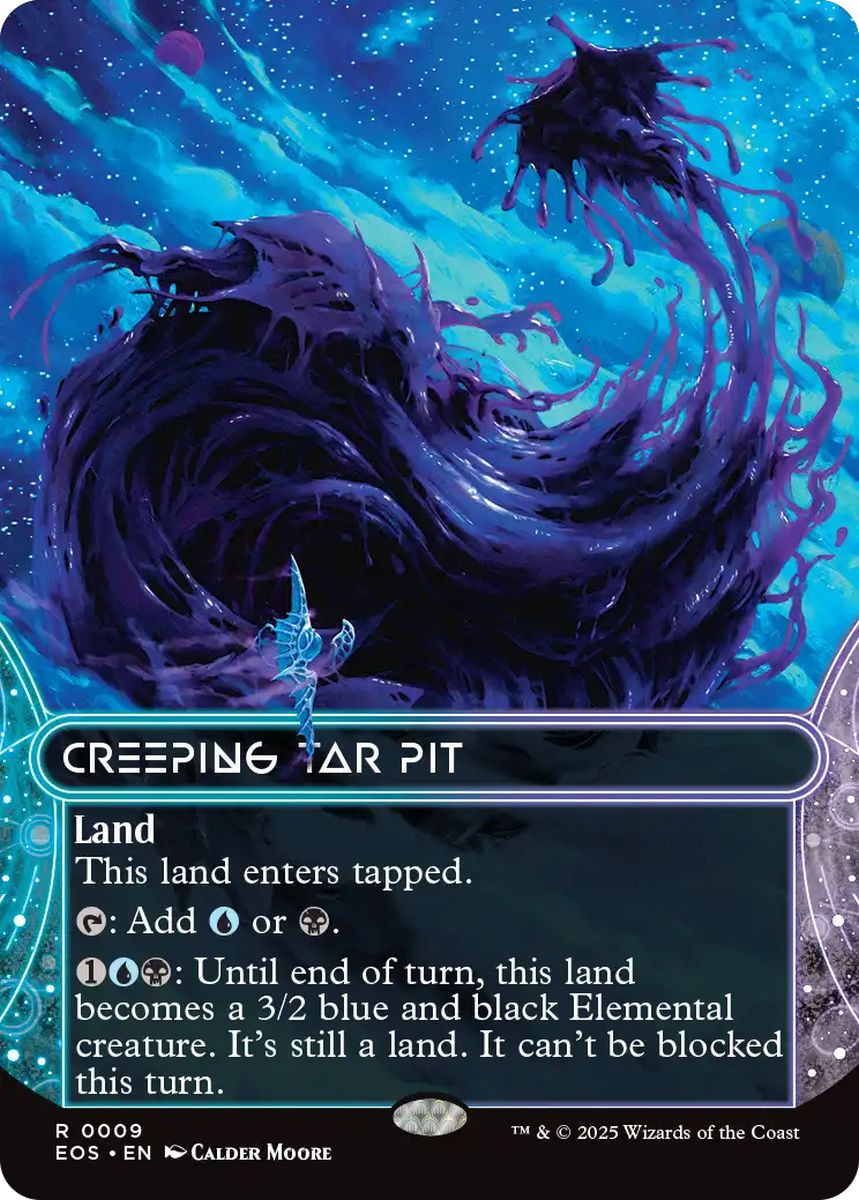 (英)【Foil】忍び寄るタール坑 / Creeping Tar Pit ★ボーダーレス★(「星景」) 【EOS】 No.009