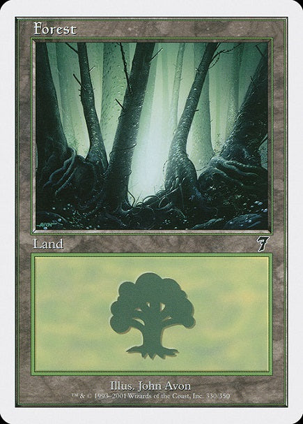 (英)【Foil】森 / Forest【7ED】 No.330