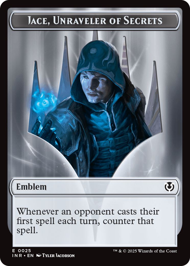 (英)紋章 - 秘密の解明者、ジェイス / Emblem - Jace, Unraveler of Secrets【INR-TOKEN】 No.025