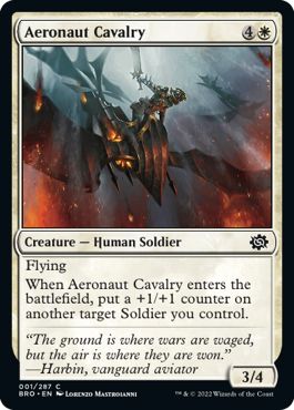 (英)【Foil】飛空士の騎兵部隊 / Aeronaut Cavalry【BRO】 No.001