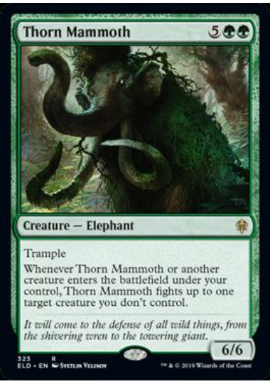 (英)茨のマンモス / Thorn Mammoth【ELD】 Brawlデッキ収録 No.323