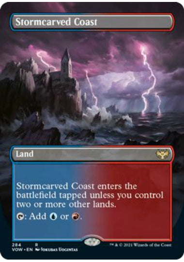 (英)【Foil】嵐削りの海岸 / Stormcarved Coast ★ボーダーレス★ 【VOW】 No.284