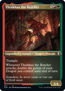 (英)【エッチングFoil】解体屋、スラッカス / Thrakkus the Butcher【CLB】 No.551