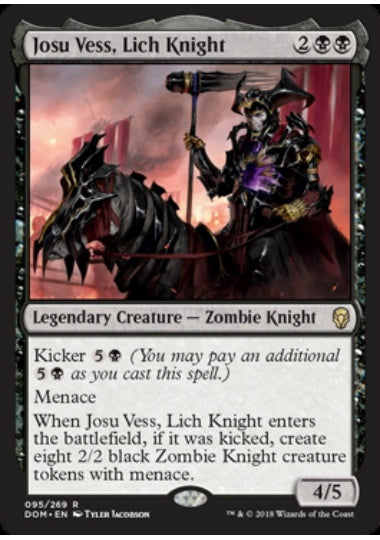 (英)【Foil】リッチの騎士、ジョス・ヴェス / Josu Vess, Lich Knight【DOM】 No.095