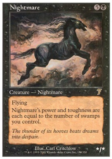 (英)【Foil】夢魔 / Nightmare【7ED】 No.150