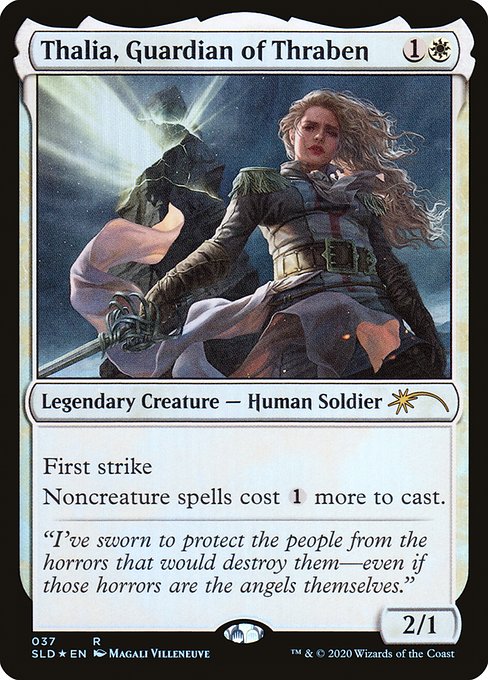 (英)【Foil】スレイベンの守護者、サリア / Thalia, Guardian of Thraben【SLD】Thalia: Beyond the Helvault No.037