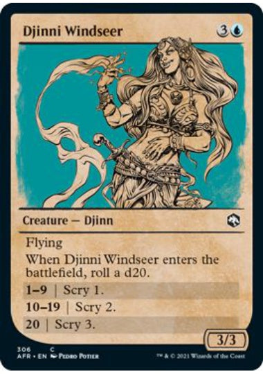 (英)ジンの風予見者 / Djinni Windseer ★ショーケース枠★(ルールブック・カード) 【AFR】 No.306