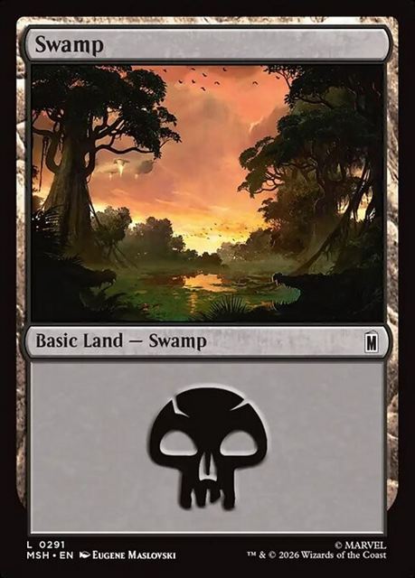 (英)【Foil】沼 / Swamp【MSH】 No.291