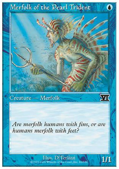 (英)真珠三叉矛の人魚 / Merfolk of the Pearl Trident【6ED】 No.082