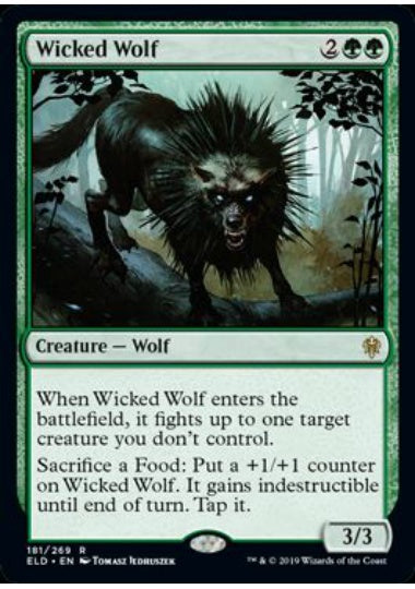 (英)【Foil】意地悪な狼 / Wicked Wolf【ELD】 No.181