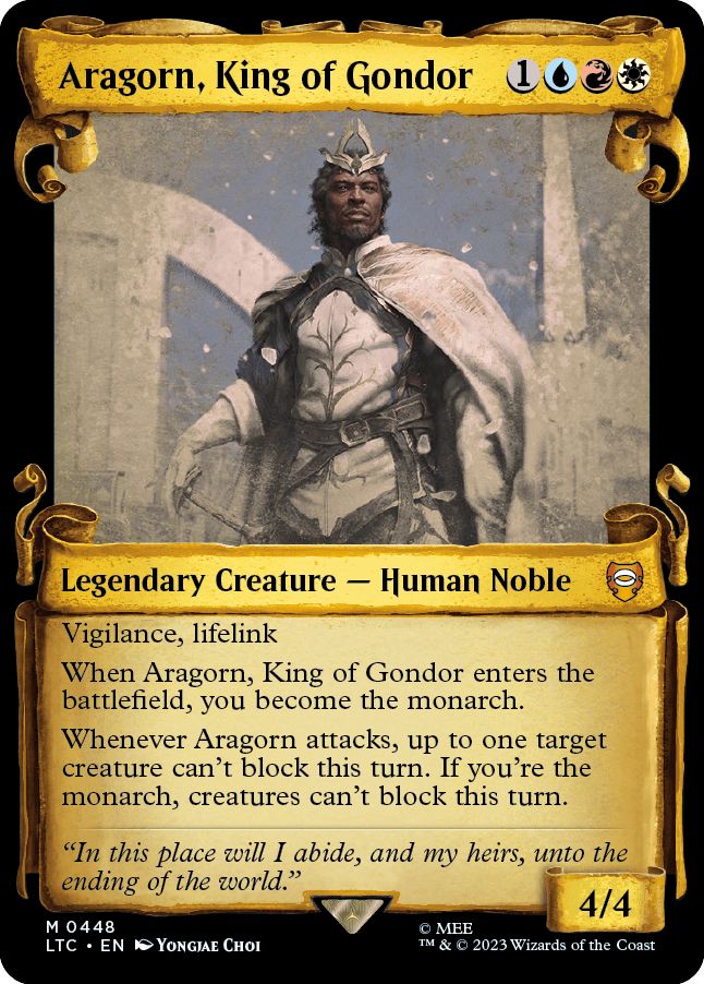 (英)ゴンドールの王、アラゴルン / Aragorn, King of Gondor ★ショーケース枠★(中つ国の巻物) 【LTC】 No.448