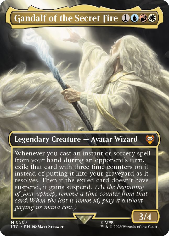(英)【Foil】Gandalf of the Secret Fire ★ボーダーレス★(シーン・カード) 【LTC】 No.507