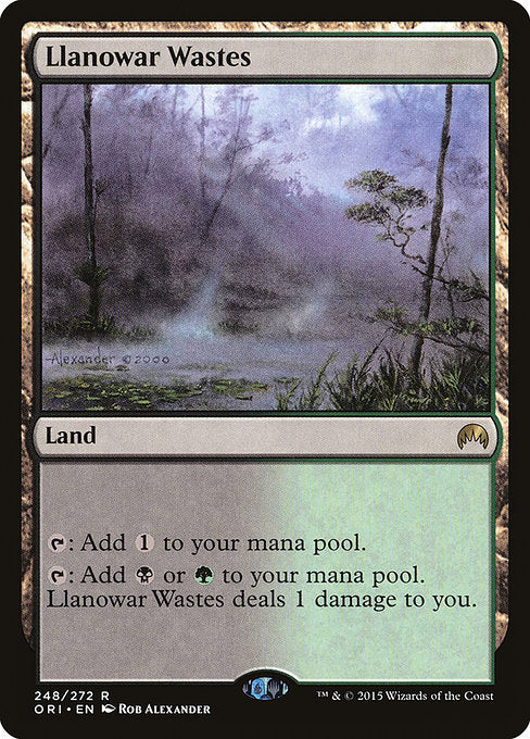 (英)【Foil】ラノワールの荒原 / Llanowar Wastes【ORI】 No.248