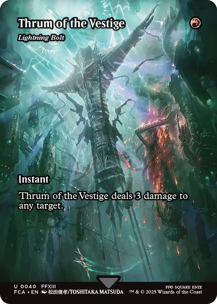 (英)異跡の鼓動 / Thrum of the Vestige[稲妻 / Lightning Bolt] ★ショーケース枠★(FINAL FANTASY・継承史カード) 【FCA】 No.040