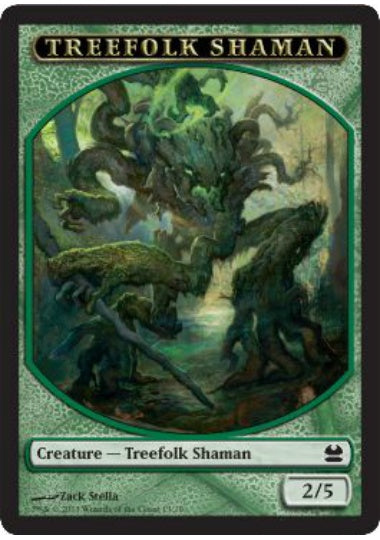 (英)ツリーフォーク・シャーマントークン / Treefolk Shaman【MMA-TOKEN】 No.013
