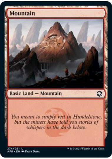 (英)【Foil】山 / Mountain【AFR】 No.274
