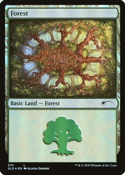 (英)【Foil】森 / Forest【SLD】 No.574