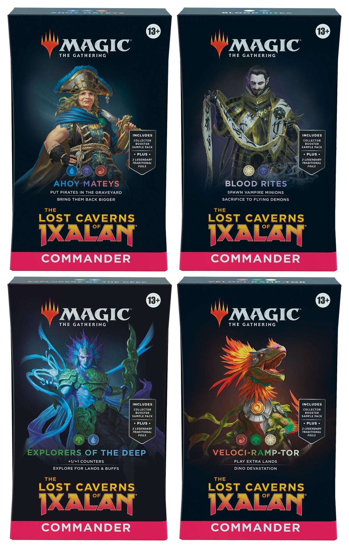 (英)イクサラン：失われし洞窟 統率者デッキ 4種セット / The Lost Caverns of Ixalan Commander Deck Set【BOX】 ※発送方法は「ゆうパック」を選択してください。
