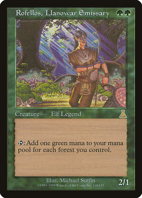 (英)ラノワールの使者ロフェロス / Rofellos, Llanowar Emissary【UDS】 No.118