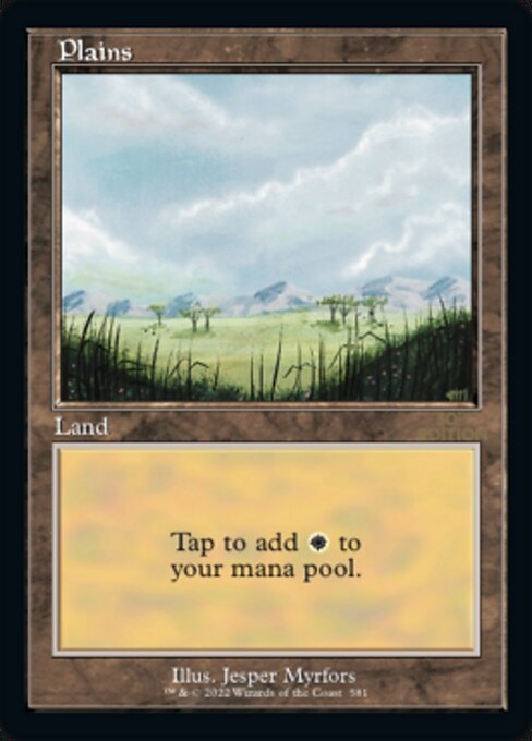 (英)平地 / Plains【30A】 (Little Trees) 旧枠加工カード No.581 ※トーナメントで使用することはできません。