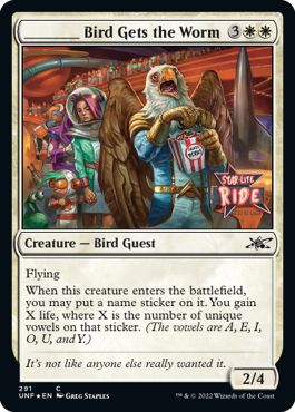 (英)【ギャラクシーFoil】________ Bird Gets the Worm【UNF】 No.291