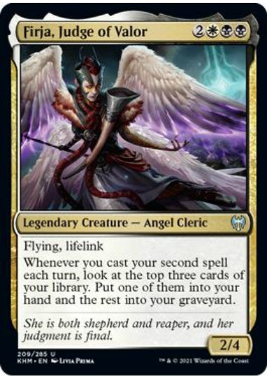 (英)【Foil】武勇の審判者、ファーヤ / Firja, Judge of Valor【KHM】 No.209