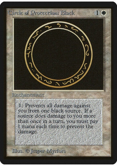 (英)黒の防御円 / Circle of Protection: Black【BETA】 No.010