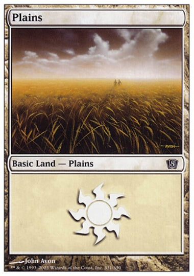 (英)【Foil】平地 / Plains【8ED】 No.331