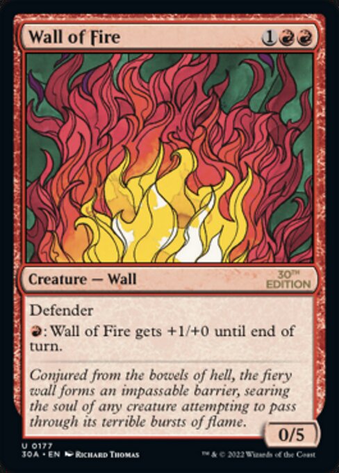 (英)炎の壁 / Wall of Fire【30A】 No.177 ※トーナメントで使用することはできません。