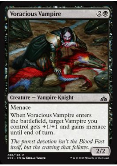 (英)【Foil】貪食の吸血鬼 / Voracious Vampire【RIX】 No.091
