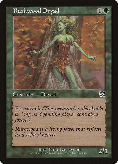 (英)【Foil】ラッシュウッドのドライアド / Rushwood Dryad【MMQ】 No.263