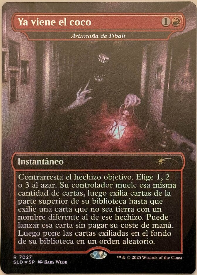 (スペイン語)【Foil】Ya viene el coco[Artimana de Tibalt / Tibalt's Trickery]【SLD】 Secret Lair Presents: Nuestra Magia No.7027