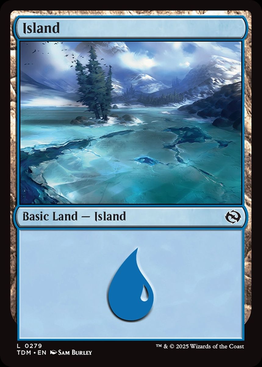 (英)【Foil】島 / Island【TDM】 No.279