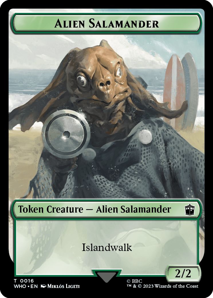 (英)エイリアン・サラマンダートークン / Alien Salamander Token No.0016 - ミュータントトークン / Mutant Token【WHO-TOKEN】 No.0018